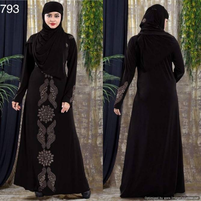 Burqa Peafowl 08 Satin Silk Fancy Wear Burqa Collection